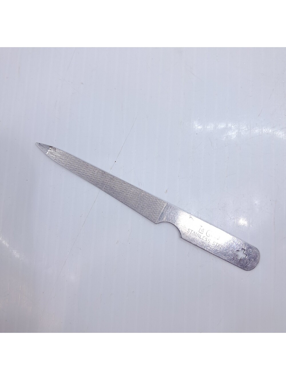 Vintage La Cross USA Metal Nail File 132-4.5 132-4 1/2 4.5" stainless steel USA